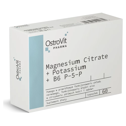 OstroVit Pharma - Cytrynian Magnezu + Potas + B6 P-5-P - 60 kapsułek OstroVit Pharma - Cytrynian Magnezu + Potas + B6 P-5-P - 60 kapsułek